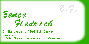 bence fledrich business card